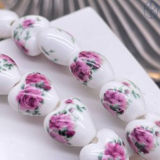 Керамика сердце узор №11 12 мм штучно