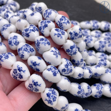 Керамика сердце узор 12 мм