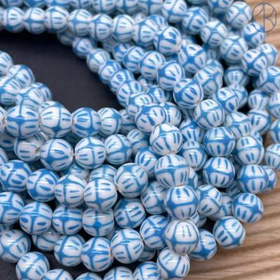 Керамика узор голубой 10 мм