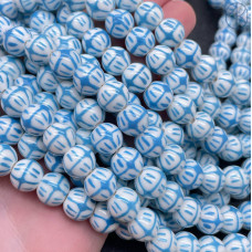 Керамика узор голубой 10 мм