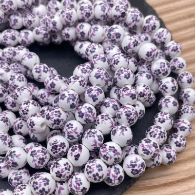 Керамика узор сиреневый гжель 10 мм