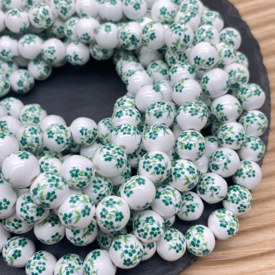 Керамика узор зеленый гжель 10 мм