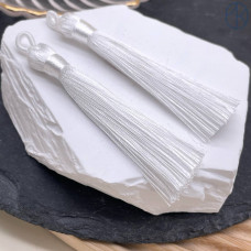 Кисть вискозный шелк белая 8см