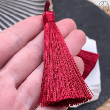 Кисть вискозный шелк бордовая 9см