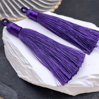 Кисть вискозный шелк фиолетовая 9 см