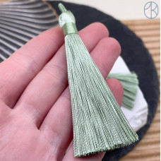Кисть вискозный шелк оливковая 9 см