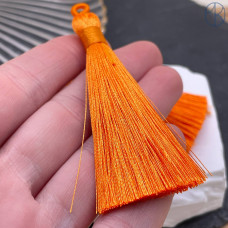 Кисть вискозный шелк оранжевая 9 см