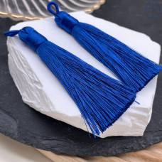 Кисть вискозный шелк синяя 8см