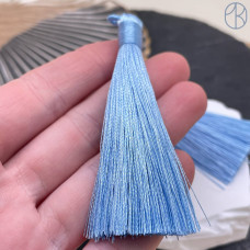 Кисть вискозный шелк светло-голубая 9 см