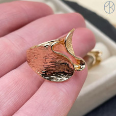 Кольцо Фриформ, цвет золото 20 мм 