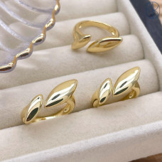 Кольцо фриформ цвет золото 