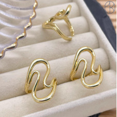 Кольцо фриформ цвет золото 