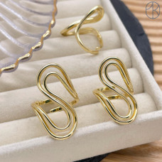 Кольцо фриформ цвет золото 