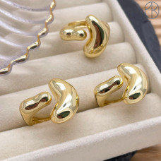 Кольцо фриформ цвет золото 