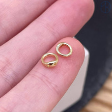 Кольцо концевик 6шт. люкс, цвет золото 5 мм