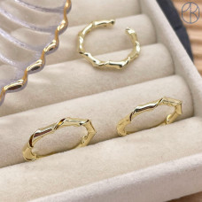 Кольцо крученое цвет золото 