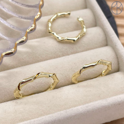 Кольцо крученое цвет золото 