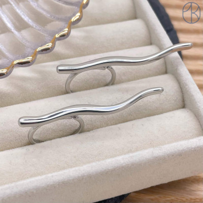 Кольцо палочка цвет серебро 