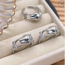 Кольцо пантера цвет серебро 