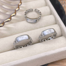 Кольцо перламутр цвет серебро 