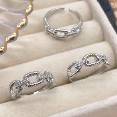 Кольцо плетеное цвет серебро 