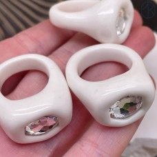 Кольцо с кристаллом Swarovski №17