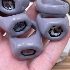 Кольцо с кристаллом Swarovski №18