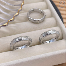 Кольцо солнце, луна и звезды цвет серебро 