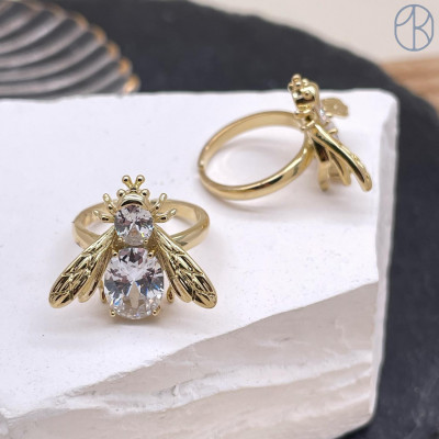 Кольцо сталь №11 цвет золото