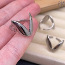 Кольцо сталь №119 цвет серебро 