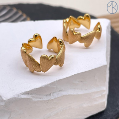 Кольцо сталь №12 цвет золото