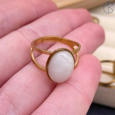 Кольцо сталь №126 цвет золото 