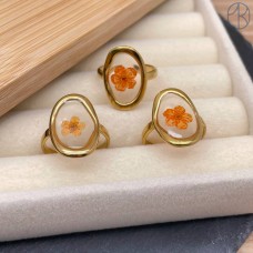 Кольцо сталь №130 цвет золото 