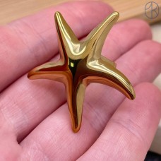 Кольцо сталь №135 цвет золото 