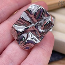 Кольцо сталь №137 цвет серебро 