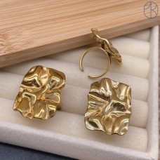 Кольцо сталь №137 цвет золото 