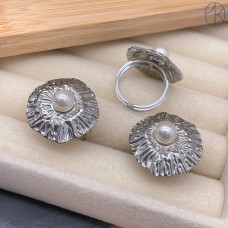 Кольцо сталь №150 цвет серебро 