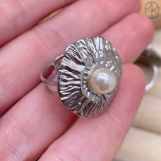 Кольцо сталь №150 цвет серебро 
