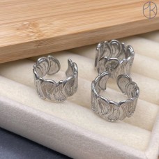 Кольцо сталь №156 цвет серебро 