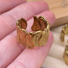 Кольцо сталь №156 цвет золото  