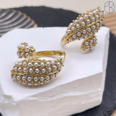 Кольцо сталь №16 цвет золото