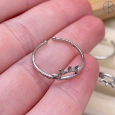 Кольцо сталь №160 цвет серебро 