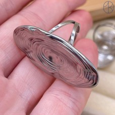 Кольцо сталь №163 цвет серебро