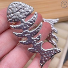 Кольцо сталь №173 цвет серебро 