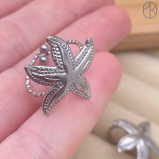 Кольцо сталь №178 цвет серебро 
