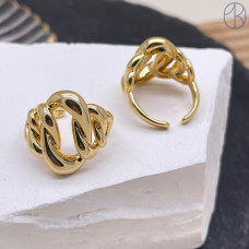 Кольцо сталь №18 цвет золото