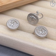 Кольцо сталь №182 цвет серебро 