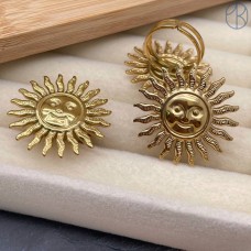 Кольцо сталь №185 цвет золото 