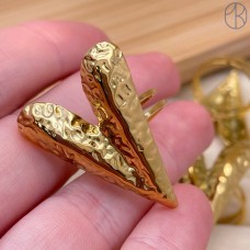 Кольцо сталь №190 цвет золото 