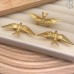 Кольцо сталь №195 цвет золото 